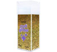 Hemway Glitter Shaker Gold Holographic 130g Chunky, Craft Glitter Shaker for Resin & Epoxy Crafts, Christmas Art Supplies, Nail, Body, Face, Eye, Festival, Crafting, Slime, Sparkle