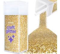 Hemway Glitter Shaker Gold Silver 110g Microfine, Craft Glitter Shaker for Resin & Epoxy Crafts, Christmas Art Supplies, Nail, Body, Face, Eye, Festival, Crafting, Slime, Sparkle