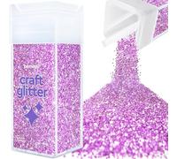 Hemway Glitter Shaker Lavender Purple 130g Chunky, Craft Glitter Shaker for Resin & Epoxy Crafts, Christmas Art Supplies, Nail, Body, Face, Eye, Festival, Crafting, Slime, Sparkle