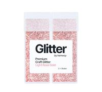 Hemway Glitter Shaker Light Rose Gold 110g x2 Pack Chunky, Craft Glitter Shakers for Resin & Epoxy Crafts, Christmas Art Supplies, Nail, Body, Face, Eye, Festival, Crafting, Slime, Sparkle
