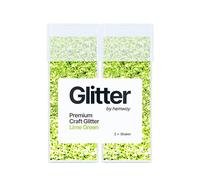 Hemway Glitter Shaker Lime Green 110g x2 Pack Chunky, Craft Glitter Shakers for Resin & Epoxy Crafts, Christmas Art Supplies, Nail, Body, Face, Eye, Festival, Crafting, Slime, Sparkle