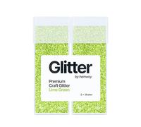 Hemway Glitter Shaker Lime Green 130g x2 Pack Fine, Craft Glitter Shakers for Resin & Epoxy Crafts, Christmas Art Supplies, Nail, Body, Face, Eye, Festival, Crafting, Slime, Sparkle