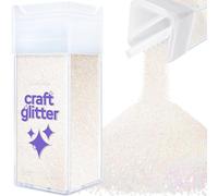 Hemway Glitter Shaker Mother of Pearl Iridescent 130g Microfine, Craft Glitter Shaker for Resin & Epoxy Crafts, Christmas Art Supplies, Nail, Body, Face, Eye, Festival, Crafting, Slime, Sparkle