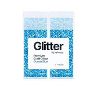 Hemway Glitter Shaker Ocean Blue 110g x2 Pack Chunky, Craft Glitter Shakers for Resin & Epoxy Crafts, Christmas Art Supplies, Nail, Body, Face, Eye, Festival, Crafting, Slime, Sparkle
