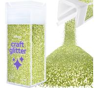 Hemway Glitter Shaker Olive Green 110g Microfine, Craft Glitter Shaker for Resin & Epoxy Crafts, Christmas Art Supplies, Nail, Body, Face, Eye, Festival, Crafting, Slime, Sparkle