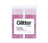 Hemway Glitter Shaker Pink Holographic 130g x2 Pack Ultrafine, Craft Glitter Shakers for Resin & Epoxy Crafts, Christmas Art Supplies, Nail, Body, Face, Eye, Festival, Crafting, Slime, Sparkle