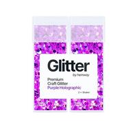 Hemway Glitter Shaker Purple Holographic 110g x2 Pack Super Chunky, Craft Glitter Shakers for Resin & Epoxy Crafts, Christmas Art Supplies, Nail, Body, Face, Eye, Festival, Crafting, Slime, Sparkle