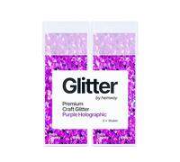 Hemway Glitter Shaker Purple Holographic 130g x2 Pack Extra Chunky, Craft Glitter Shakers for Resin & Epoxy Crafts, Christmas Art Supplies, Nail, Body, Face, Eye, Festival, Crafting, Slime, Sparkle