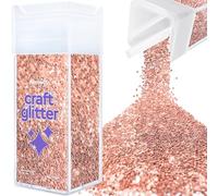 Hemway Glitter Shaker Rose Gold 110g Extra Chunky, Craft Glitter Shaker for Resin & Epoxy Crafts, Christmas Art Supplies, Nail, Body, Face, Eye, Festival, Crafting, Slime, Sparkle
