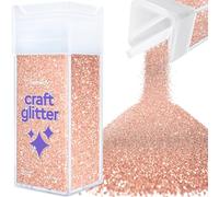 Hemway Glitter Shaker Rose Gold 110g Microfine, Craft Glitter Shaker for Resin & Epoxy Crafts, Christmas Art Supplies, Nail, Body, Face, Eye, Festival, Crafting, Slime, Sparkle