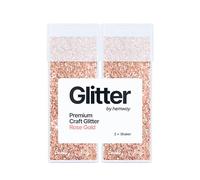 Hemway Glitter Shaker Rose Gold 110g x2 Pack Chunky, Craft Glitter Shakers for Resin & Epoxy Crafts, Christmas Art Supplies, Nail, Body, Face, Eye, Festival, Crafting, Slime, Sparkle