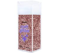 Hemway Glitter Shaker Rose Gold 130g Chunky, Craft Glitter Shaker for Resin & Epoxy Crafts, Christmas Art Supplies, Nail, Body, Face, Eye, Festival, Crafting, Slime, Sparkle