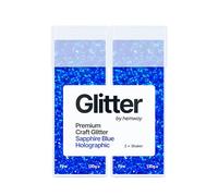 Hemway Glitter Shaker Sapphire Blue Holographic 110g x2 Pack Fine, Craft Glitter Shakers for Resin & Epoxy Crafts, Christmas Art Supplies, Nail, Body, Face, Eye, Festival, Crafting, Slime, Sparkle