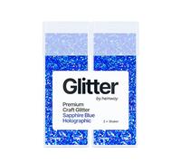 Hemway Glitter Shaker Sapphire Blue Holographic 130g x2 Pack Chunky, Craft Glitter Shakers for Resin & Epoxy Crafts, Christmas Art Supplies, Nail, Body, Face, Eye, Festival, Crafting, Slime, Sparkle