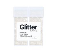 Hemway Glitter Shaker White Iridescent 110g x2 Pack Super Chunky, Craft Glitter Shakers for Resin & Epoxy Crafts, Christmas Art Supplies, Nail, Body, Face, Eye, Festival, Crafting, Slime, Sparkle