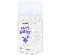 Hemway Glitter Shaker White Iridescent 130g Extra Chunky, Craft Glitter Shaker for Resin & Epoxy Crafts, Christmas Art Supplies, Nail, Body, Face, Eye, Festival, Crafting, Slime, Sparkle