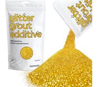 Hemway Gold Glitter Grout Additive Ultrafine 100g Metallic Flakes for Adding Sparkle to Kitchen & Bathroom Tiles | Enhance Your Indoor Grouting Projects with a Durable Sparkly Effect