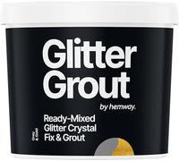 Hemway Gold Glitter with Grey Grout 2.5L / 4.5kg Ready Mixed Glitter Grout & Fix | Floor, Wall & Tile Adhesive, Water-Resistant, Anti-Mould, Easy to Use & Fast-Drying