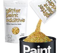 Hemway Gold Holographic Glitter Paint Additive Extra Chunky 100g for Adding Sparkle to Paints & Varnish | Paint Walls Sparkly Add to Emulsion, Acrylic or Lacquer Indoor