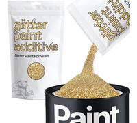 Hemway Gold Silver Glitter Paint Additive 100g for Adding Sparkle to Paints & Varnish | Paint Walls Sparkly Add to Emulsion, Acrylic or Lacquer Indoor