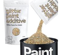 Hemway Gold Silver Glitter Paint Additive Fine 100g for Adding Sparkle to Paints & Varnish | Paint Walls Sparkly Add to Emulsion, Acrylic or Lacquer Indoor