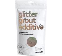 Hemway Gold Silver Holographic Glitter Grout Additive Microfine 100g Flakes for Adding Sparkle to Kitchen & Bathroom Tiles | Enhance Your Indoor Grouting Projects with a Durable Sparkly Effect