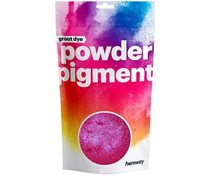 Hemway Grout Powder Pigment Metallic Cerise Pink 100g, Coloured Dye | for Grout, Cement, Concrete, Mortar, Plaster, High Colour Saturation