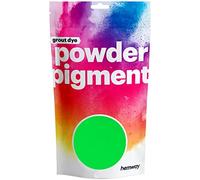 Hemway Grout Powder Pigment UV Fluorescent Bright Green 100g, Coloured Dye | for Grout, Cement, Concrete, Mortar, Plaster, High Colour Saturation