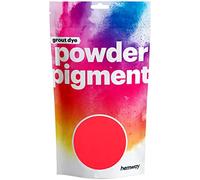 Hemway Grout Powder Pigment UV Fluorescent Coral Pink 100g | Coloured Dye for Grout, Cement, Concrete, Mortar, Plaster, High Colour Saturation
