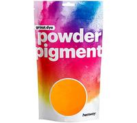 Hemway Grout Powder Pigment UV Fluorescent Tangerine Orange 100g | Coloured Dye for Grout, Cement, Concrete, Mortar, Plaster, High Colour Saturation