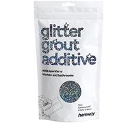 Hemway Gun Metal Grey Holographic Glitter Grout Additive Chunky 100g