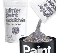 Hemway Gun Metal Grey Holographic Glitter Paint Additive Chunky 100g for Adding Sparkle to Paints & Varnish | Paint Walls Sparkly Add to Emulsion, Acrylic or Lacquer Indoor