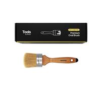 Hemway Handmade Oval Chalk, Lacquer & Wax Brush | For Furniture Paint in Light Brown Hemway Light Brown