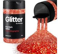 Hemway Holographic Red Glitter Shaker, 130g Fine Glitter, Crafts 1/64" | for Resin & Epoxy Crafts for Decorating, Halloween, Christmas, Nail, Face, Art