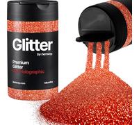 Hemway Holographic Red Glitter Shaker, 130g Microfine Glitter | for Resin & Epoxy Crafts for Decorating, Halloween, Christmas, Nail, Face, Art