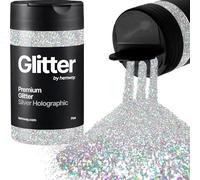 Hemway Holographic Silver Glitter Shaker, 130g Fine Glitter, Crafts 1/64"