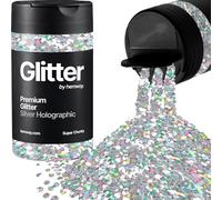 Hemway Holographic Silver Glitter Shaker, 130g Super Chunky Glitter