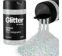 Hemway Holographic Silver Glitter Shaker, 130g Ultrafine Glitter