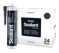 Hemway Hybrid Polymer Sealant & Adhesive Anthracite Grey Waterproof Anti Mould Shower Bath Construction All-In-One - 24 Pack