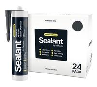 Hemway Hybrid Polymer Sealant & Adhesive Anthracite Grey Waterproof Anti Mould Shower Bath Kitchen Bathroom All-In-One - 24 Pack