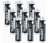 Hemway Hybrid Polymer Sealant & Adhesive Bright White Waterproof Anti Mould Shower Bath Kitchen Bathroom All-In-One - 9 Pack