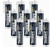 Hemway Hybrid Polymer Sealant & Adhesive Crystal Clear Waterproof Anti Mould Shower Bath Kitchen Bathroom All-In-One - 9 Pack