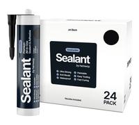 Hemway Hybrid Polymer Sealant & Adhesive Jet Black Waterproof Anti Mould Shower Bath Construction All-In-One - 24 Pack