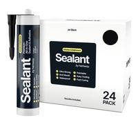 Hemway Hybrid Polymer Sealant & Adhesive Jet Black Waterproof Anti Mould Shower Bath Kitchen Bathroom All-In-One - 24 Pack