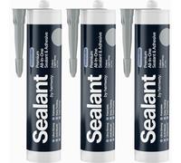 Hemway Hybrid Polymer Sealant & Adhesive Light Grey Waterproof Anti Mould Shower Bath Construction All-In-One - 3 Pack