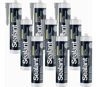 Hemway Hybrid Polymer Sealant & Adhesive Light Grey Waterproof Anti Mould Shower Bath Kitchen Bathroom All-In-One - 9 Pack