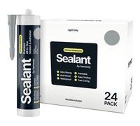 Hemway Hybrid Polymer Sealant & Adhesive Light Grey Waterproof Anti Mould Shower Bath Kitchen Bathroom All-In-One - 24 Pack
