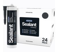 Hemway - Construction All-In-One Hybrid Polymer Sealant & Adhesive - Anthracite Grey | Anti-Mould, Waterproof & Paintable | 300 ml (24 Pack)