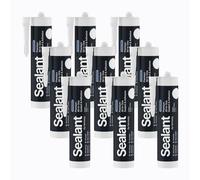 Hemway - Construction All-In-One Hybrid Polymer Sealant & Adhesive - Bright White | Anti-Mould, Waterproof & Paintable | 300 ml (9 Pack)
