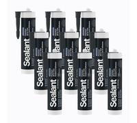 Hybrid Polymer Sealant & Adhesive Waterproof Anti Mould Shower Bath Construction All-In-One - 9 Pack Hemway Grey One Size